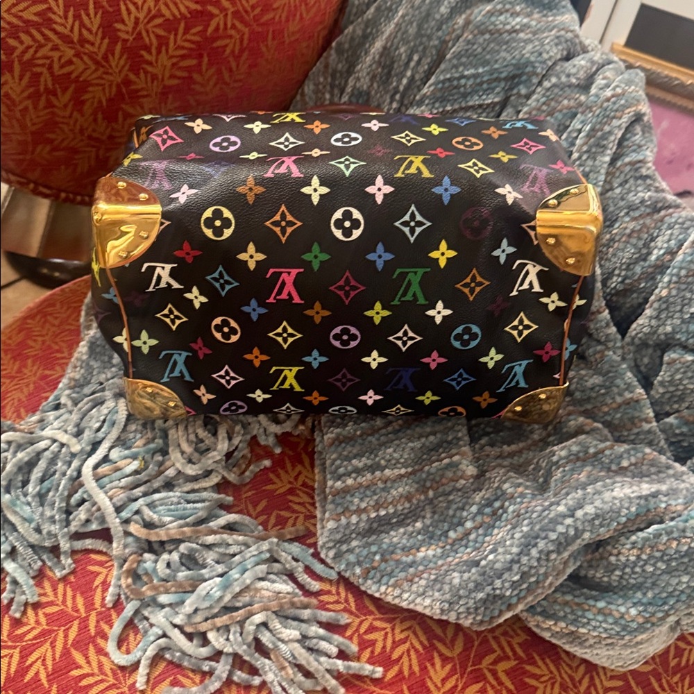 Louis Vuitton Black Multicolor Monogram Satchel - Picture 7 of 17